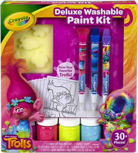 Crayola DreamWorks Trolls Deluxe Washable Paint Kit Perspective: front
