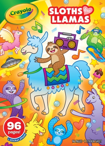 Crayola Sloths Love Llamas Coloring Book Perspective: front
