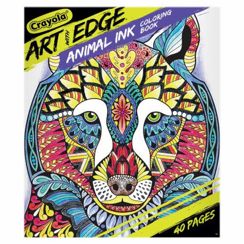 Crayola® Art with Edge Animal Ink Coloring Book Perspective: front