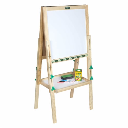 Crayola Kids Mini Dual Sided Wooden Art Easel w/ Chalkboard & Dry Erase  Supplies, 1 Piece - Gerbes Super Markets