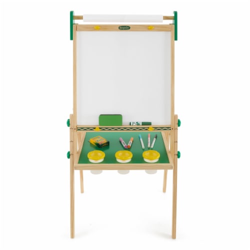 Crayola Kids Dual Sided Wooden Art Easel with Chalkboard and Dry Erase  Supplies, 1 Piece - Fred Meyer