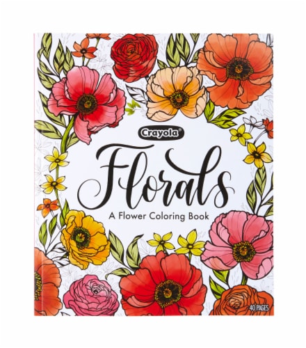 Crayola Florals Flower Coloring Book Perspective: front