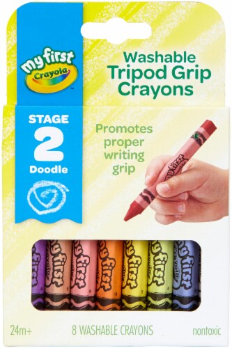 Crayola My First Washable Tripod Grip Crayons, 8 pk - Fry's Food Stores