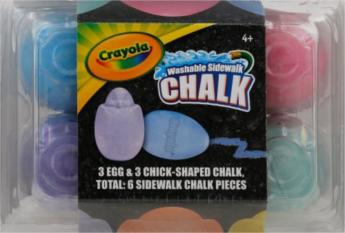 Crayola Egg and Chick Shaped Washable Sidewalk Chalk Perspective: front