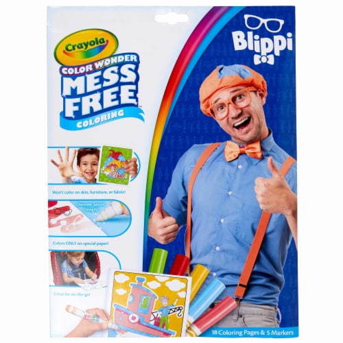 Crayola Color Wonder Blippi Coloring Set, 18 ct - Kroger