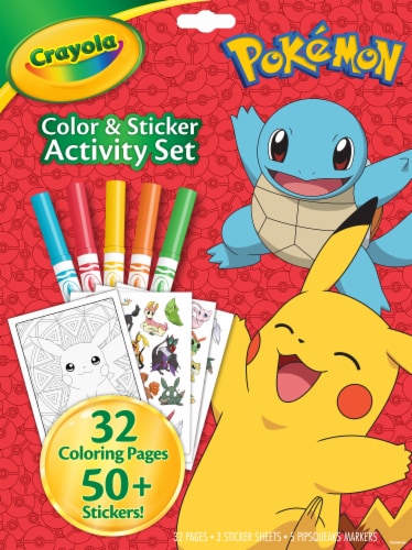 Set carnet + stylo + crayon + stickers Pokemon