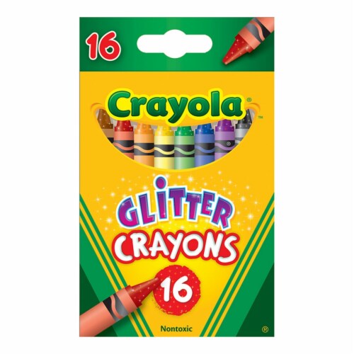 Crayola Glitter Crayons 16 Pack Perspective: front
