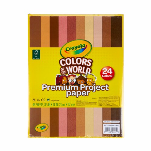 Colors of the World Premium Project Paper, 8.5 x 11, 24 Assorted Colors, 48/Pack Colors of the World Premium Project Paper, 8.5 x 11, 24 Assorted Colors, 48/Pack