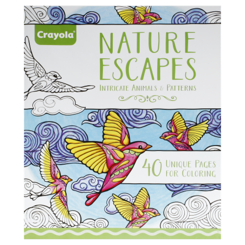 Crayola Nature Escapes Adult 40-Page Coloring Book Perspective: front