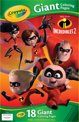 Crayola Incredibles 2 Giant Coloring Book - 18 Sheet, 18 pk - Foods Co.