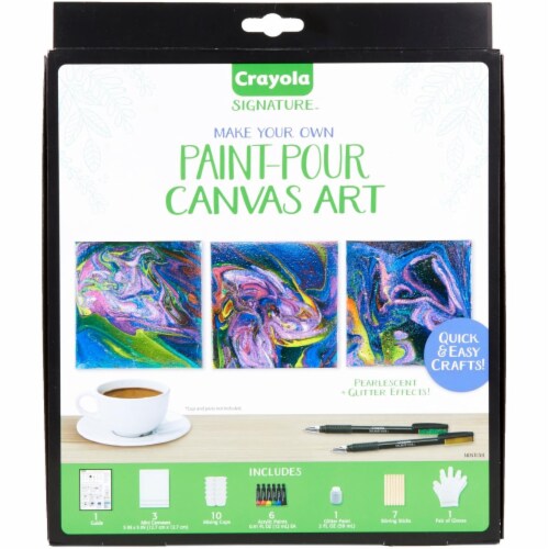 Crayola Paint Pour Canvas Art Perspective: front
