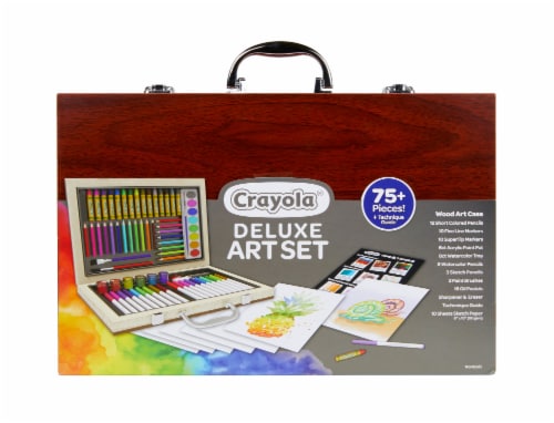 Crayola Deluxe Art Set with Wood Case Perspective: front