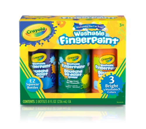 Crayola Washable Finger Paints, 3 pk / 8 oz - Baker's