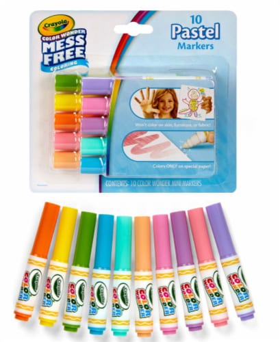 CRAYOLA - Mess Free Pastel Markers 10ct, 1 - Food 4 Less