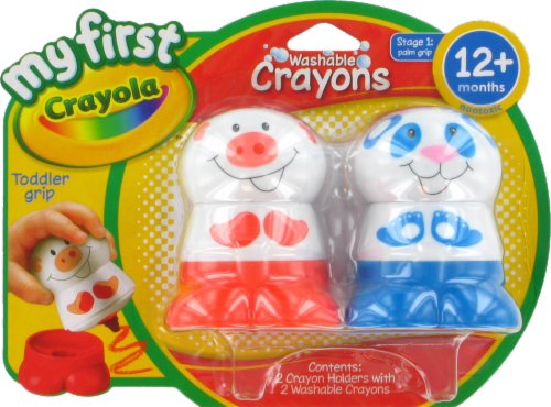 Crayola - 6 Ct Washable Palm-Grasp Crayons