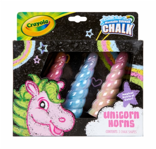 Crayola® Unicorn Horns Washable Sidewalk Chalk Perspective: front