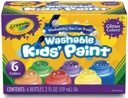 Crayola Washable Kids' Paints - Assorted, Set of 10 Colors, 2 oz jars