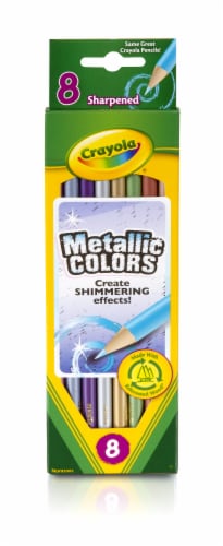 Crayola® Sharpened Metallic Colored Pencils Perspective: front