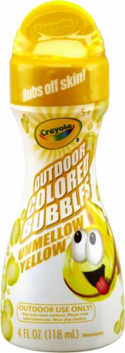 Crayola Outdoor Colored Bubbles - Unmellow Yellow - 4 Ounce Perspective: front