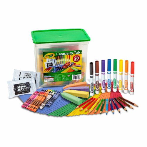 Crayola Creativity Tub 80/Pieces Per Box 04-5358 Perspective: front