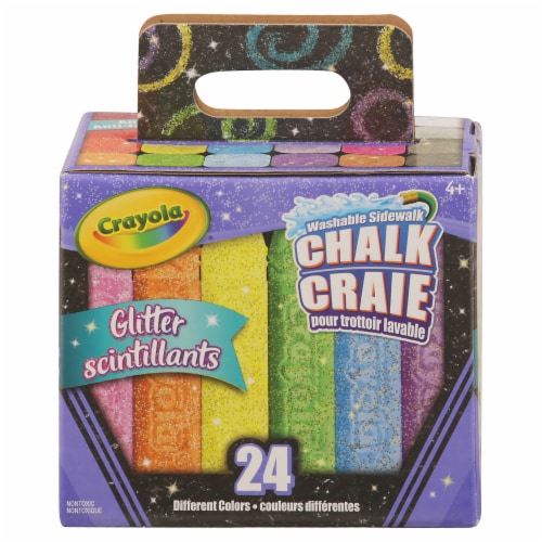 Crayola Glitter Scintillants Washable Sidewalk Chalk Perspective: front