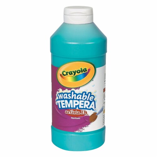 Crayola Artista Ii Washable Tempera Paint, Turquoise, 16 Oz Bottle