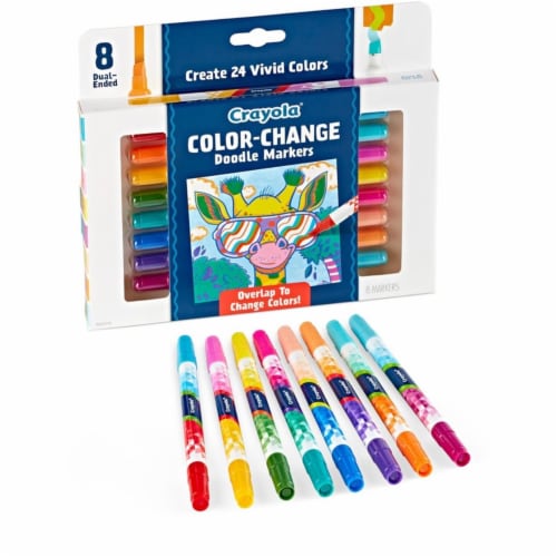 Crayola CYO588315 Color Change Dual End Doodle Markers, Multi Color - Pack  of 8, 1 - Kroger