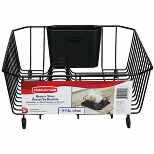 Rubbermaid 6008-AR-BLA Twin Sink Wire Dish Drainer, Black, 1 - Foods Co.