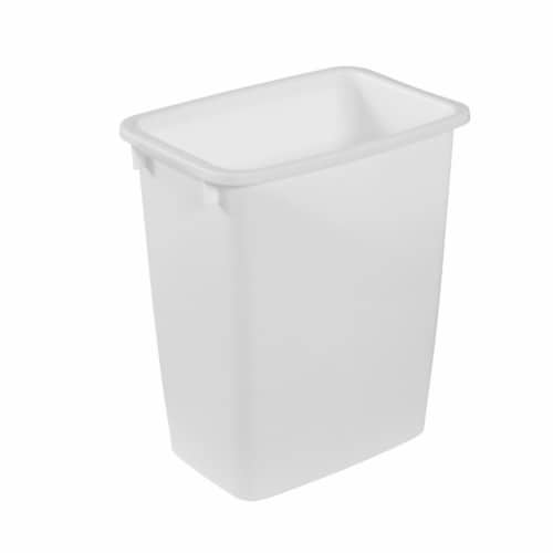 Rubbermaid Commercial Products Rubbermaid 13.25 Gallon Rectangular  Spring-Top Lid Wastebasket Trash Can, White & Reviews