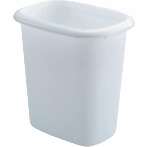 Rubbermaid 6 Quart Bedroom, Bathroom, and Office Wastebasket Trash Can,  White, 1 Piece - Fry's Food Stores