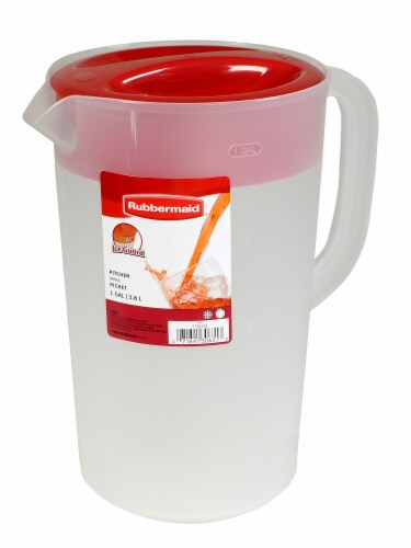 Rubbermaid Simply Pour Pitcher - Clear/Red, 1 gal - Kroger