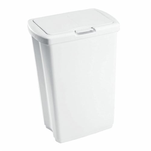 Rubbermaid 13.25 Gallon Rectangular Spring-Top Lid Wastebasket