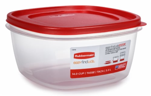 Rubbermaid® Easy-Find Lids Food Storage Container Set - Red/Clear, 4 pk -  Fry's Food Stores