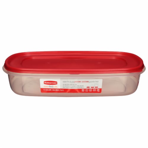 Rubbermaid® Easy-Find Lids Food Storage Container - Racer Red/Clear Perspective: front