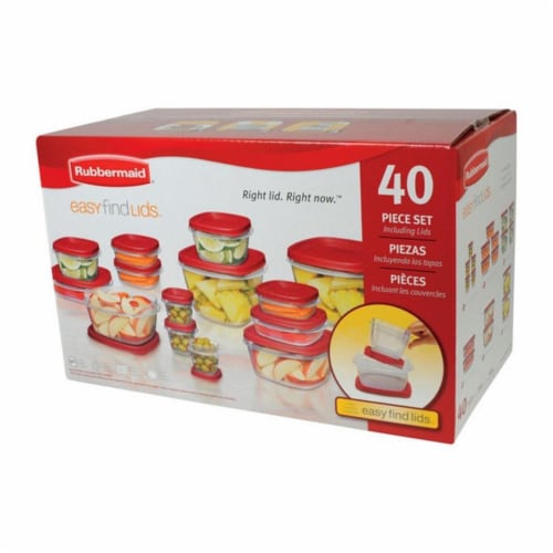 Rubbermaid Easy Find Lids Food Storage Containers, 8.5 Cup, 2-Piece