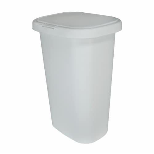 Rubbermaid 13 Gallon Rectangular Spring-Top Lid Wastebasket Trash Can,  White, 1 Piece - Fry's Food Stores