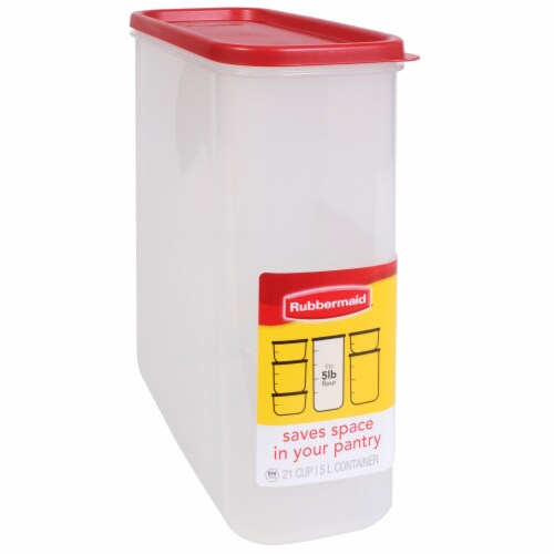 Rubbermaid® Modular Canisters, Food Storage Container, 21 Cup, Racer Red Perspective: front