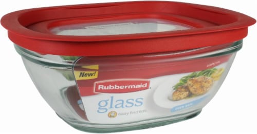 Rubbermaid Glass with Easy-Find Lids Food Storage Container - 8 Cup Perspective: front