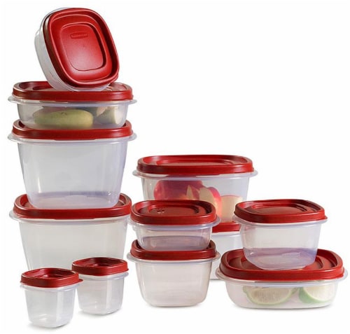 Rubbermaid Easy-Find Lids Food Storage Container Set - Red/Clear