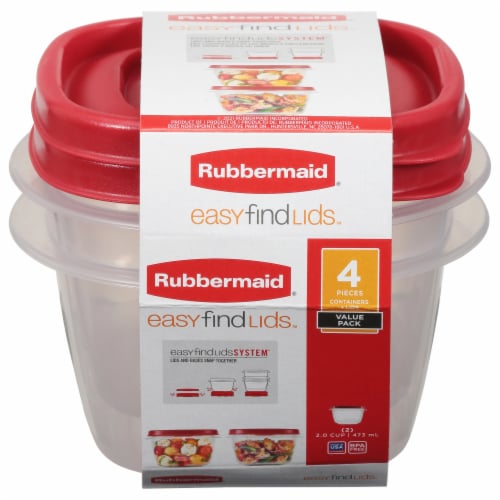 Rubbermaid Clear Plastic Square BPA-Free Food Storage Container 7