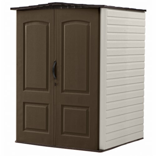 Rubbermaid 5x4 Ft Resin Weatherproof Outdoor Storage Shed, Canteen  Brown/Putty, 1 Piece - Ralphs