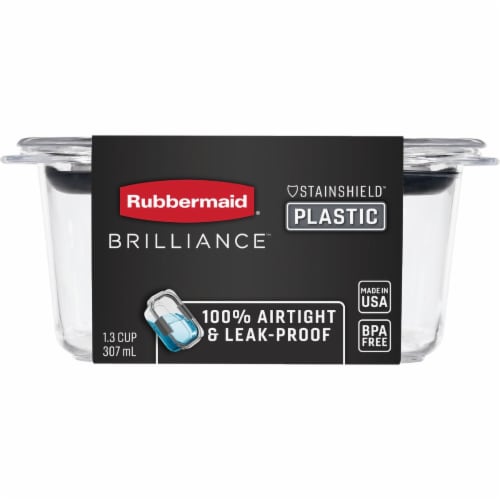 Rubbermaid Leak-Proof Brilliance Food Storage Set 1.3 Cup Plastic Containers