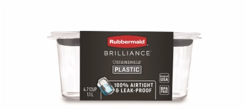Rubbermaid® Brilliance Clear Rectangle Food Storage Container Perspective: front
