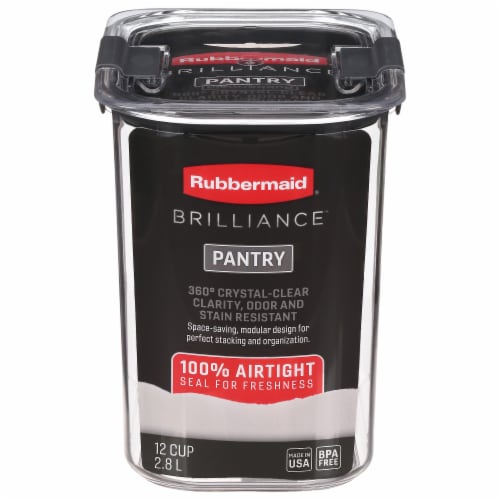Rubbermaid Brilliance Pantry Organization Sugar Container - Clear Perspective: front