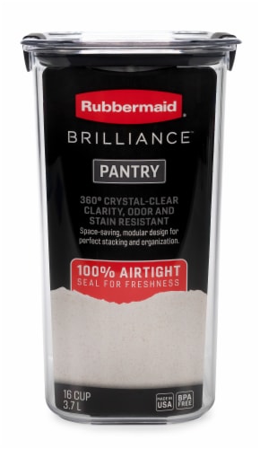 Rubbermaid® Brilliance™ Pantry Organization Container - Clear Perspective: front