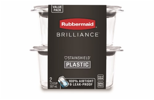 Rubbermaid® Brilliance Small Food Containers - Clear Perspective: front