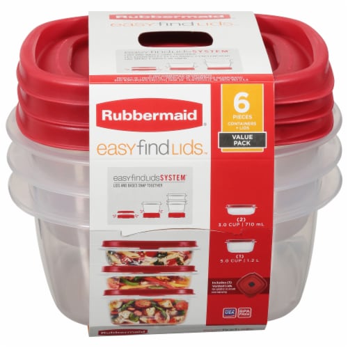 Rubbermaid® Easy Find Lids Food Storage Containers, 6 pc - Pay