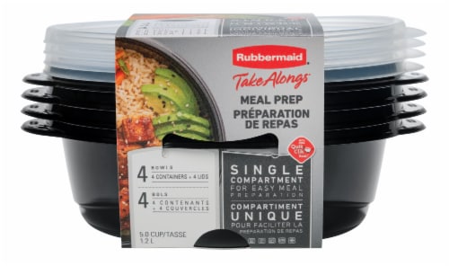 Rubbermaid® Take Alongs Meal Prep Round BPA-Free Plastic Food Storage  Container - 4 pack, 5 cup - Ralphs