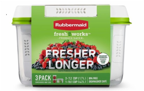 Rubbermaid Freshworks Produce Saver Container Set, 3 pc - Kroger