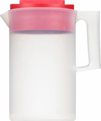 Rubbermaid, 1 Gallon, 1 Pack, Red, Plastic Simply Pour Pitcher with  Multifunction Lid